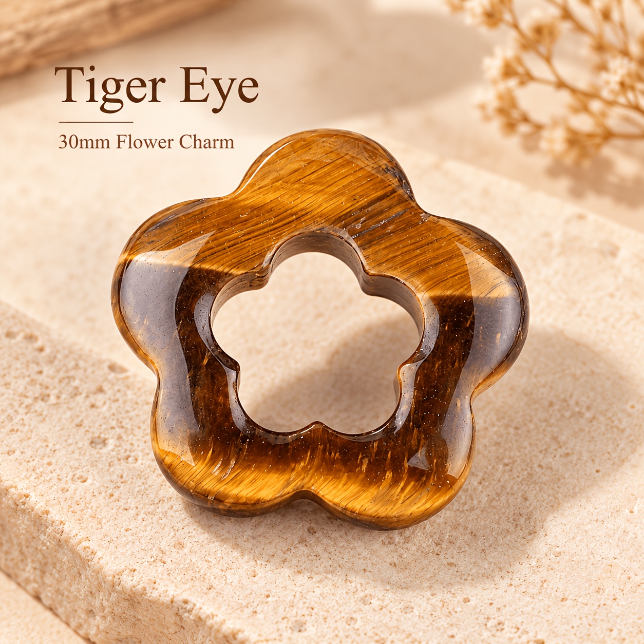 30Mm Hollow Flower Charm Pendant for Jewellery Making